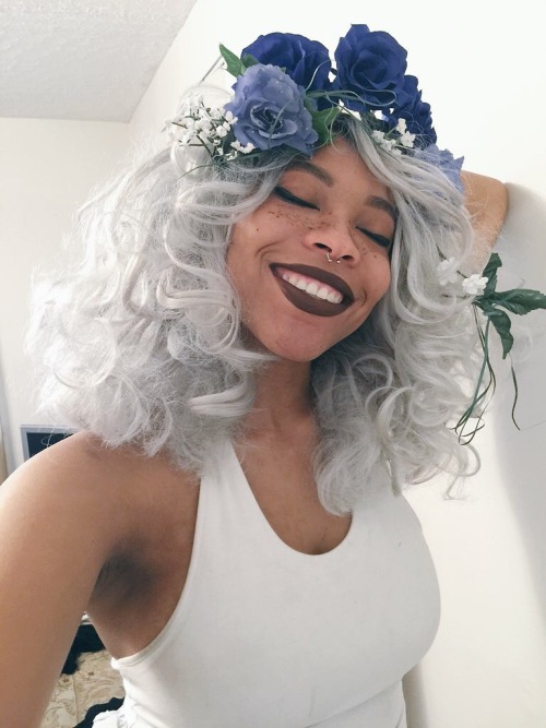 kieraplease: Every blackout I somehow always manage to have flowers in my hair lol. Despite being wi