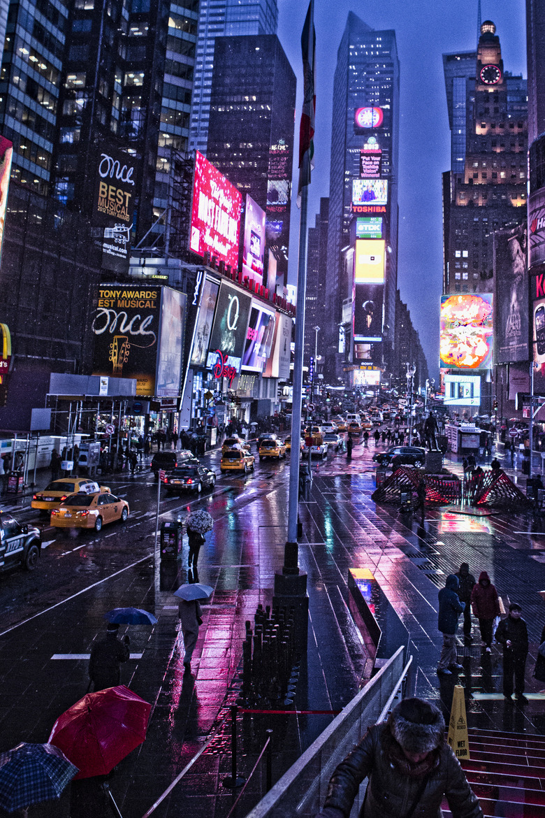 wolverxne:  Times Square on a Snow Evening ~ by: Raymond Wright 