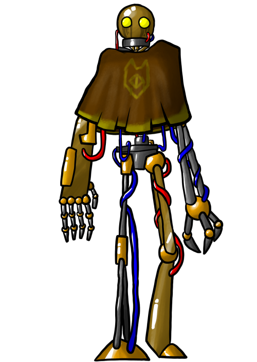 Another Npc, this time the warforged partymember, currently on its third body.