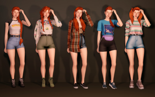 @simchronized‘s Lookbook Challenge: CampI said a boom-chicka-boom!Outfit 1: hair // top // shorts //