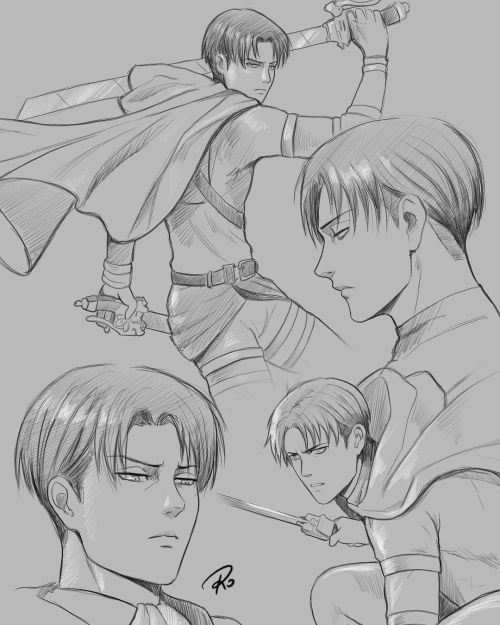 Sketches of Captain Levi for practice #levi #leviackerman #attackontitan #shingekinokyojin #sketches