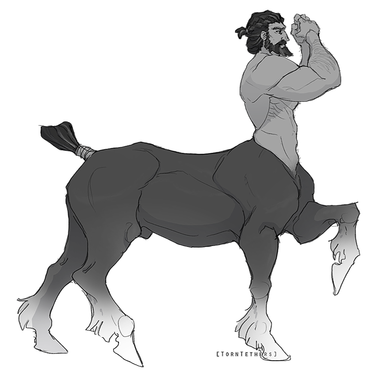It's draw a centaur day! I'm still learning both...