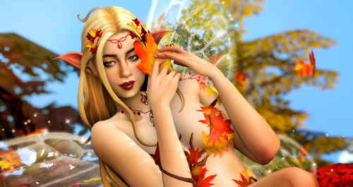 hula-zombie:autumn leaves｡:°ஐ @incandescentsims | Faebuary