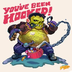 zxid:  Halloween themed Official art of Roadhog