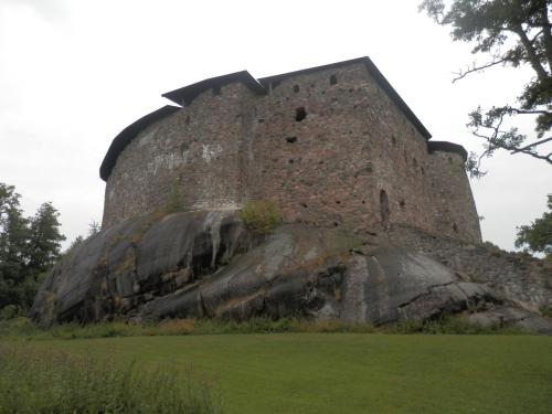 A departing photo of Raasepori castle. As can be seen the stronghold was originally on an island. Th