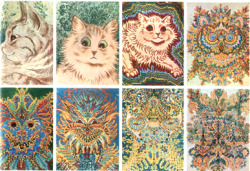 misplaced-ambitions:  Progression of schizophrenia seen in Louis Wain’s cats  