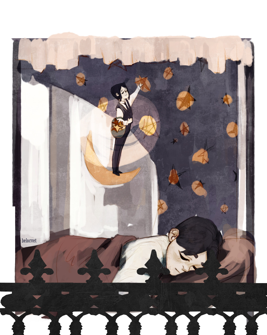 belocvet:  crows, crowns and stars