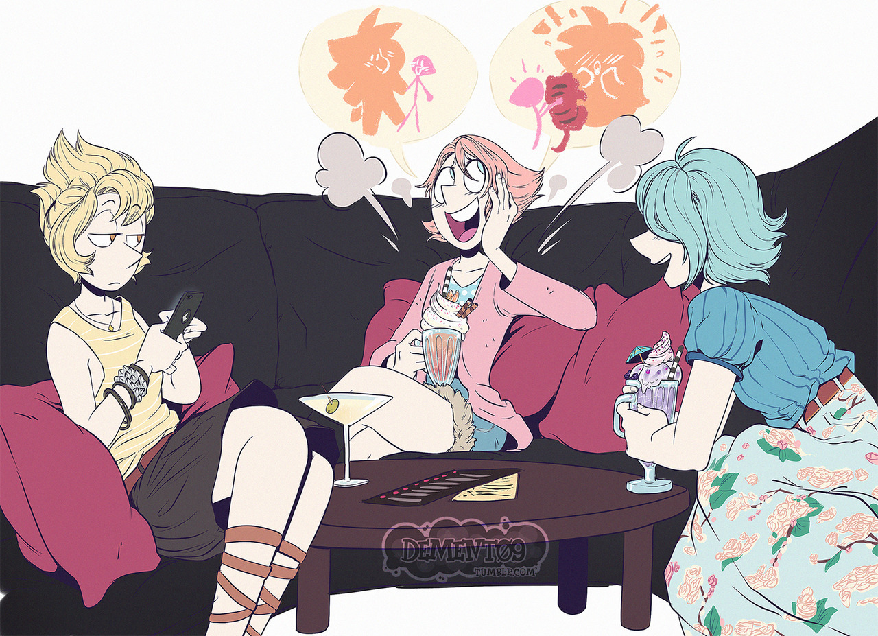 dement09: Sharin with her sisters x) I love this Jaspearl date au so muchhh (commission