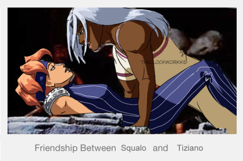 theclockworkkidart:The good friendship between Squalo and Tiziano :))))))Based on that one image goi