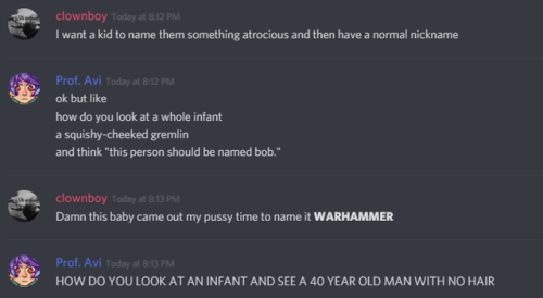 Warhammer Fredrich the Fourth is the name such a child is bestowed