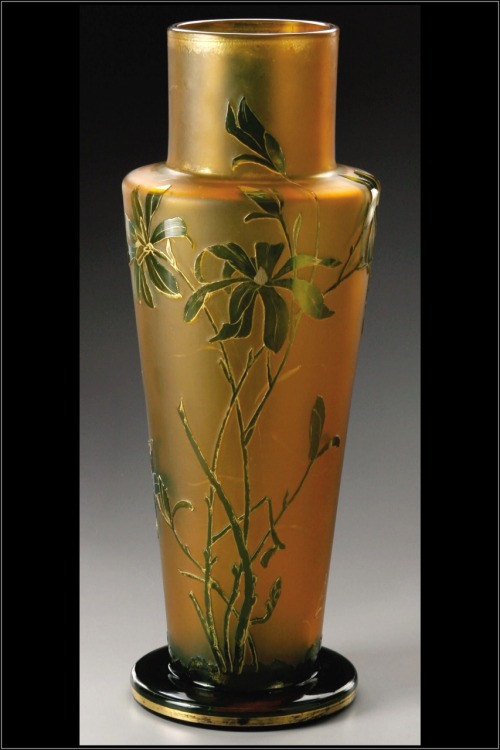 A french glass vase.Marked Daum Nancy.20th Century.