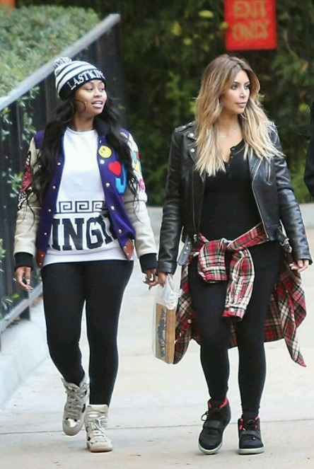 luvkardashjennx:  Kim & Blac Chyna at Six Flags on Tuesday.