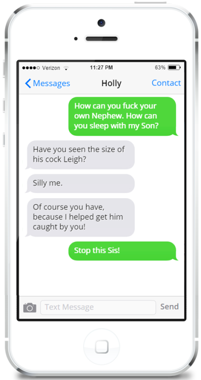 incexting:  Mom texting Sister after catching her Son Masturbating Request.Part 2 of 3Find part 1 here