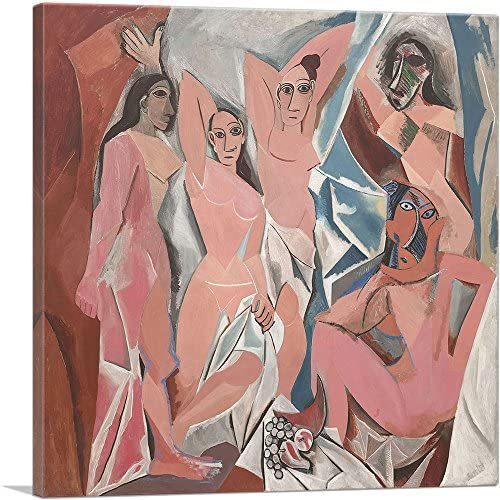 ARTCANVAS Les Demoiselles d’Avignon 1907 Canvas Art Print by Pablo Picasso – 26″ x 26″ (0.75″ Deep)