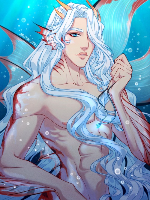 Cassius as a merman for absolutely no reason than I Wanted To, but also highkey inspired by the gorg