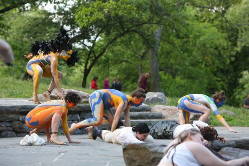 Whites were forced to put on humiliating performances in public