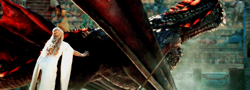 rubyredwisp: Daenerys Targaryen vaulted onto the dragon’s back, seized the spear,