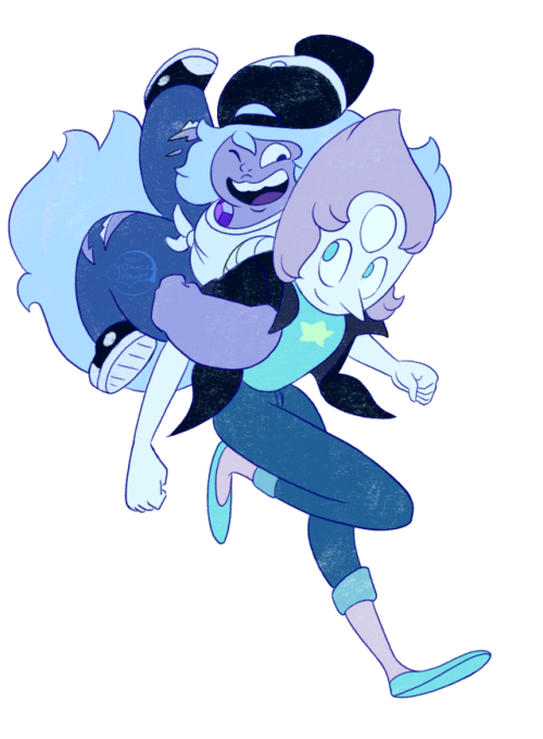 gracekraft: Pearlmethyst Week Free Space (or Date Night?) I’ve wanted to draw Pearl and Amethyst wearing these two outfits together for a while now, so I thought now was the perfect time to do so.