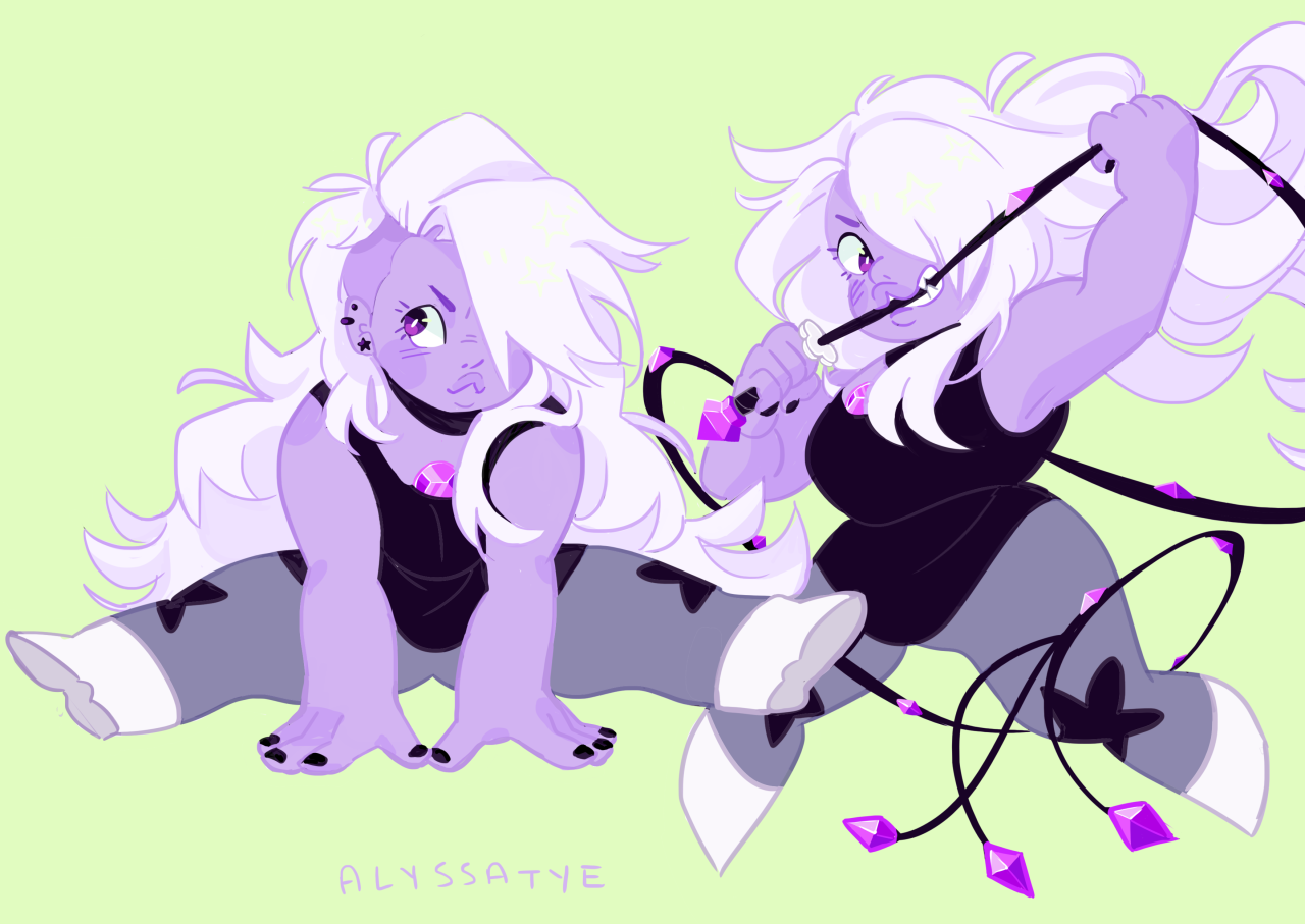 alyssaties:  Yo but Amethyst’s new outfit with an undercut tho   &lt;3 &lt;3