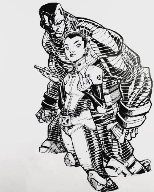 failed-mad-scientist:  Colussus & Negasonic Teenage Warhead - Eric Canete