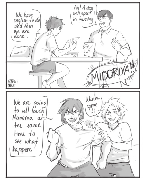 Don’t waste your time Iida it’s about quirks.I’ve been struggling to finish this comic for like 5 da