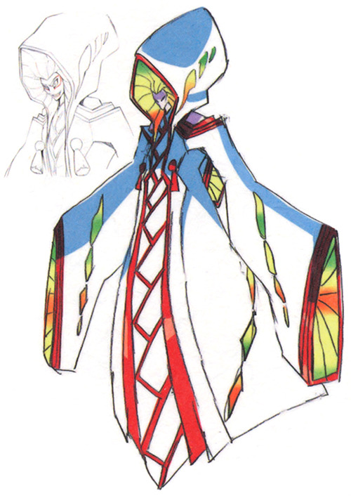slbtumblng:  artbooksnat:  Front and back views of Ragyo’s beautiful Shinra-Kōketsu costume