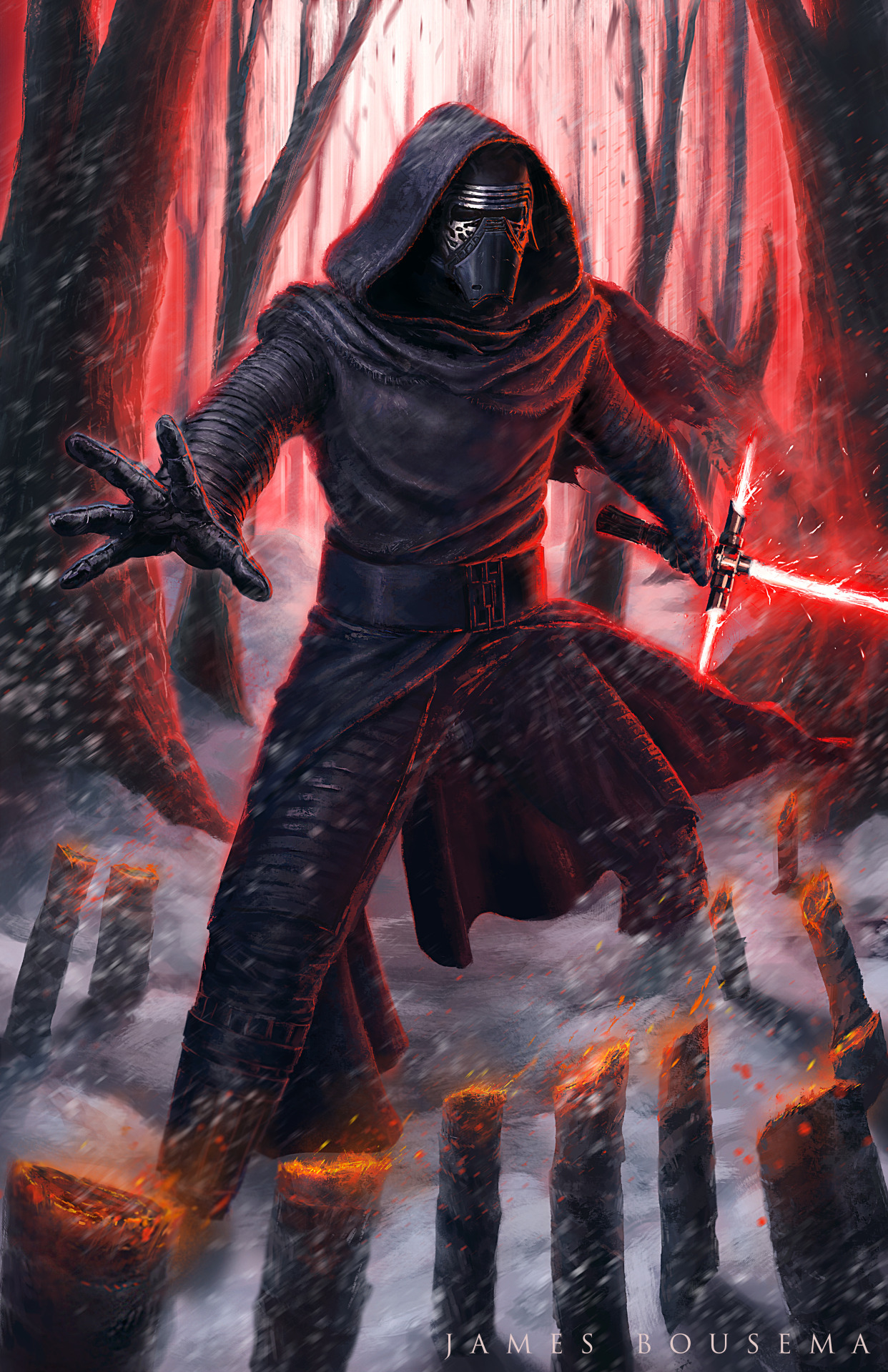 jamesbousema:  Kylo RenFinally got around to finishing this piece! Of the things