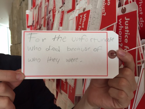 thegetty:  Whose Values?, a collaborative project between Barbara Kruger and local high school students, asks some big questions. Here’s what our visitors have been saying. What do you think? Justice for whom? 