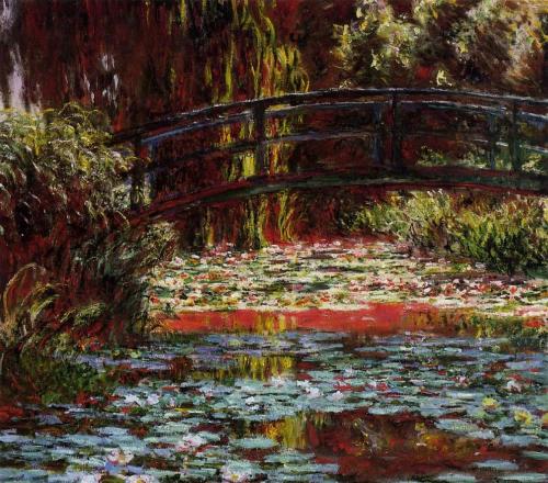 artist-monet:The Japanese Bridge (The Bridge over the Water-Lily Pond), 1900, Claude Monet The later