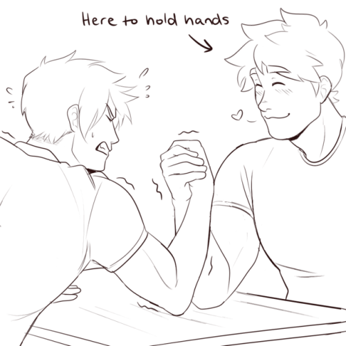 lizardlingo:‘arm wrestling’? No. Intense hand holding I LOVE THEM LET ME AT JET!!!