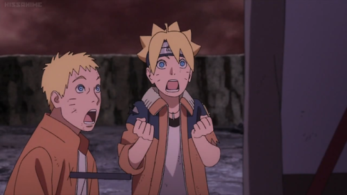 Foolish Uzumaki boys wearing their admiration on their (torn) sleevesBoruto: episode 65