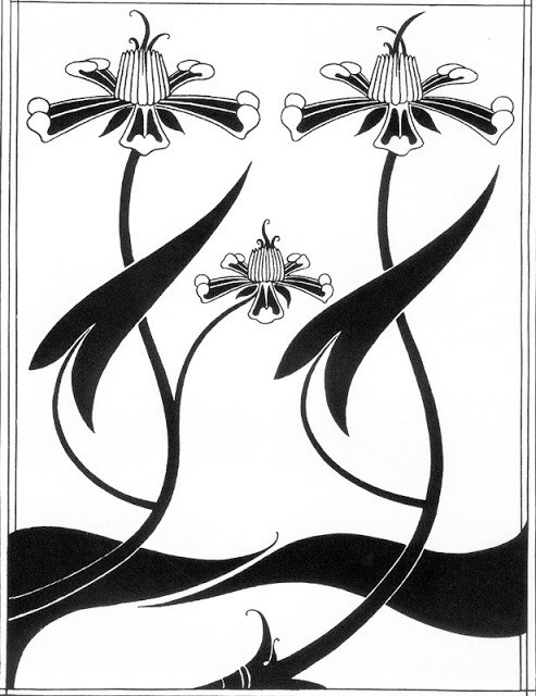 Art by Aubrey Beardsley.1893-1894.1 : Design for front cover of bound volumes of Le Morte d’Arthur (