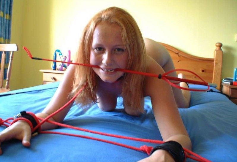 ukbdsm:  Teen Submissive bound and ready #BDSM Amateur Bondage : Ball Gag : Femdom :