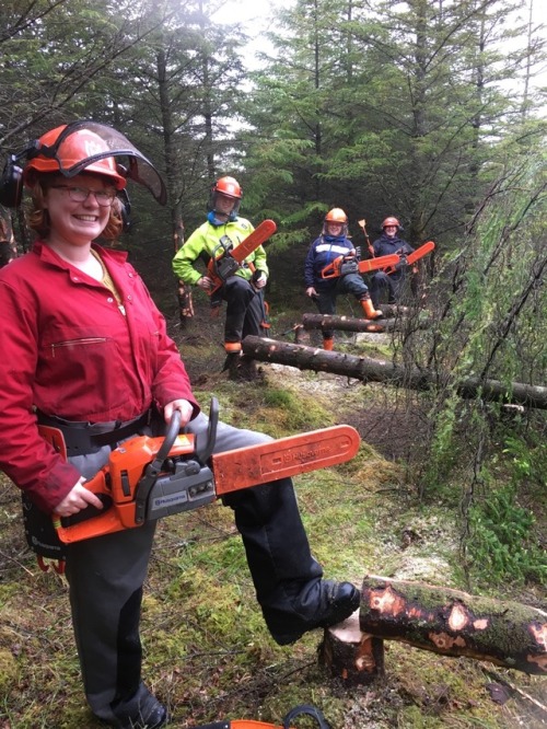 Here’s me and the crew on our chainsaw course - we all passed! I felled loads of trees. Pretty crazy