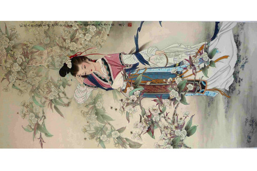 陈彦娥 - 工笔仕女图 纸本设色 相机拍摄 Ancient Chinese Beauties (Gongbi Painting)     by Chen Yan’e