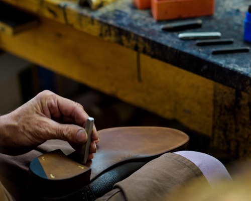 Another from my visit to saintcrispins earlier this year - setting brass pegs after the more famous 