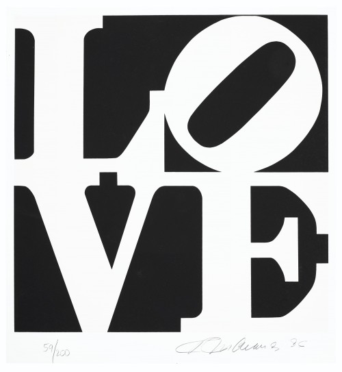 ROBERT INDIANA , from  The Book of Lovemore
