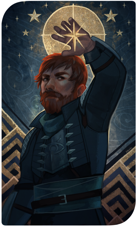 baewall:Tarot commission for @corelda of their inquisitor cadash