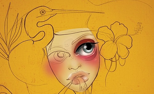 i’ve had a wacom tablet for the past 4 years, and never got around to using it b/c it felt, unnatural.  today, i try it.