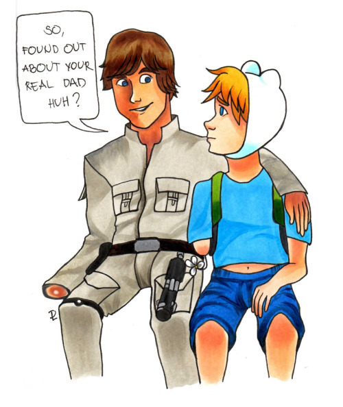 littleprincefinn:  Dad talk. A belated May the 4th tribute I guess???? For lolster2nite. I love you for requesting this. EDIT: I chopped Luke’s hand of, now it’s more accurate. :) 
