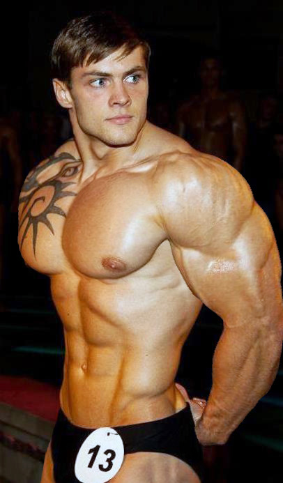 Huge male pecs morph