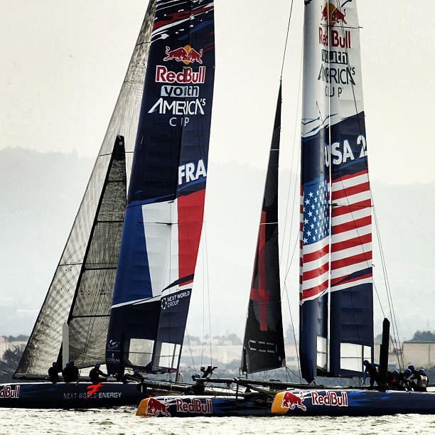 First official practice for #RBYAC teams today #givesyouwings (at San Francisco Bay)