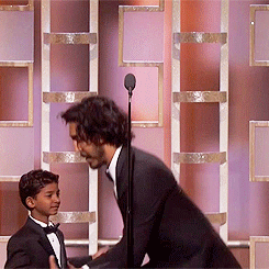 stevenrogered:   Dev Patel and Sunny Pawar present onstage at the 74th Annual Golden