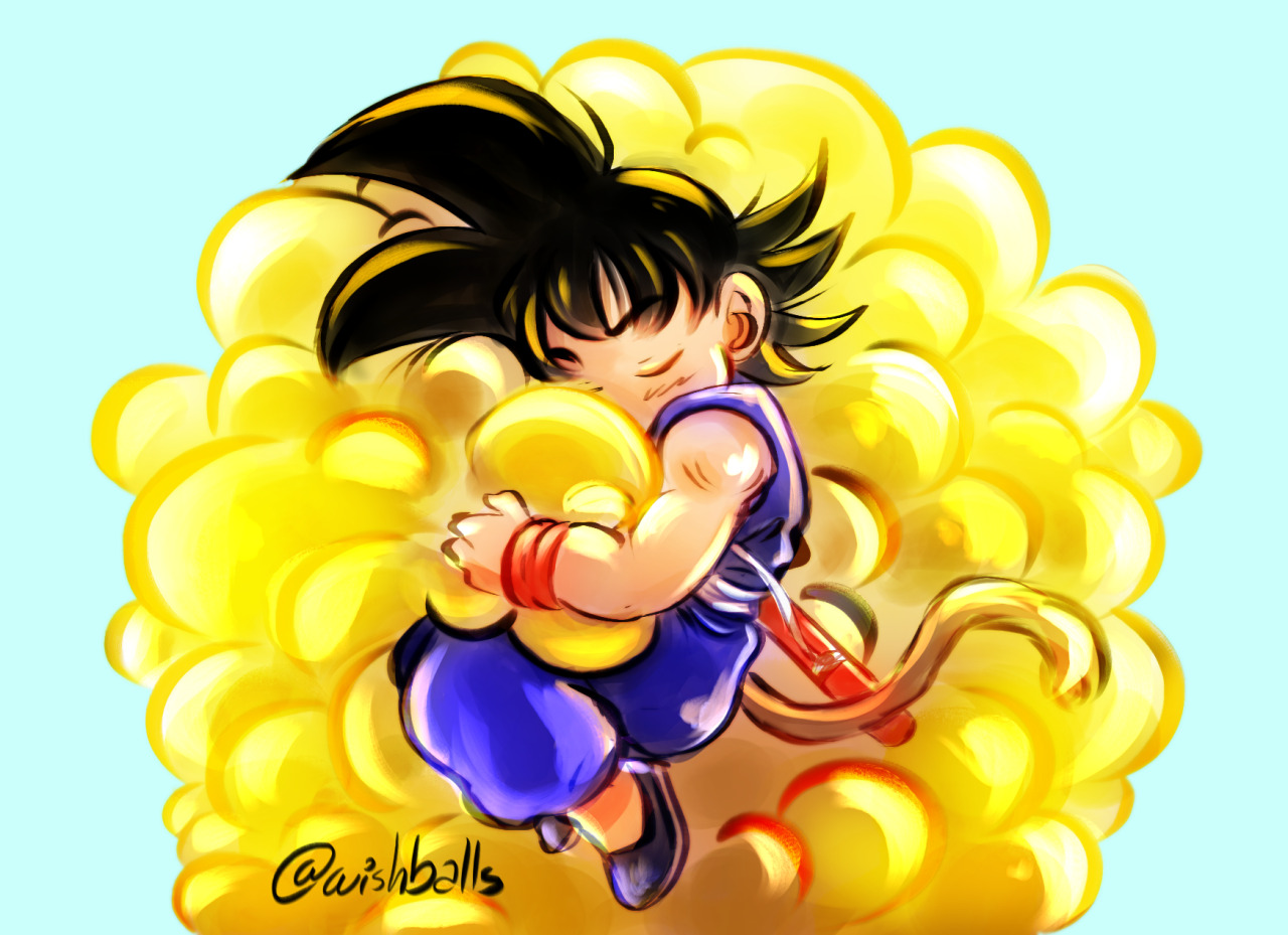 Dragon Ball fanarts (by wkeik0) — @gokutober Day 9 - Nimbus