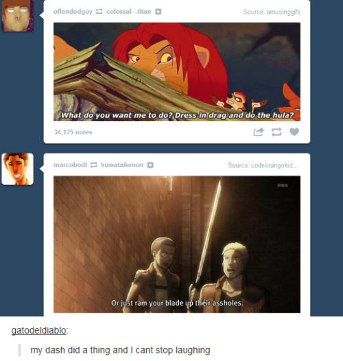 timeofdeathnote: Attack on Titan + Tumblr