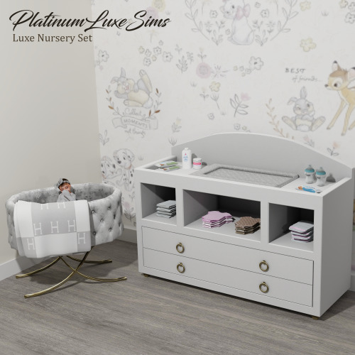 xplatinumxluxexsimsx:| Luxe Nursery Set - Part 1 |     (Furniture)Been working on this set