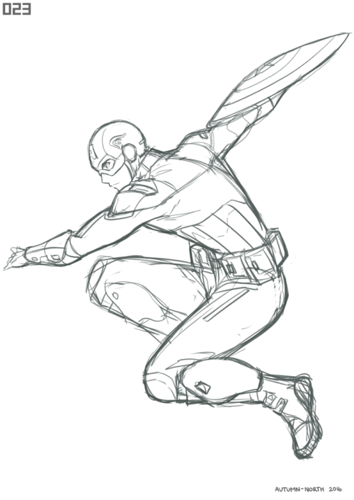 023Captain America.Had this pose in my head for a while, so...