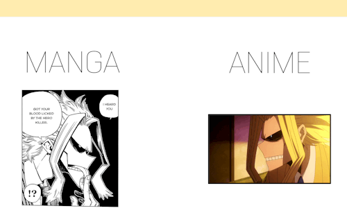 ykchahine:manga vs. animeall might’s conversation with deku