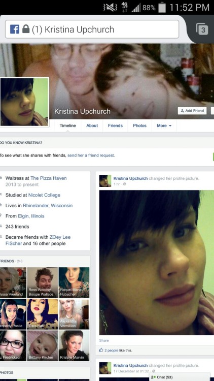 dumbsltsxpose6: geeegity: Kristina Upchurch of Rhinelander, Wisconsin Good slut