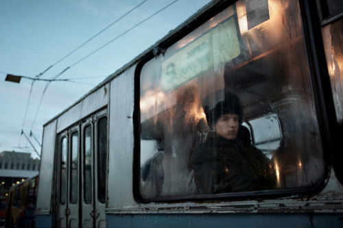unearthedviews: RUSSIA. Samara. 1998. A man on a bus. © Christopher Anderson